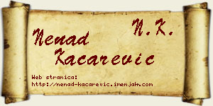 Nenad Kačarević vizit kartica